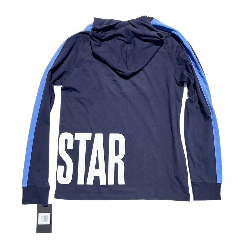 Converse Hooded Long Sleeve T-shirt Boys XL Blue All Star Cotton New NWT - Picture 2 of 6